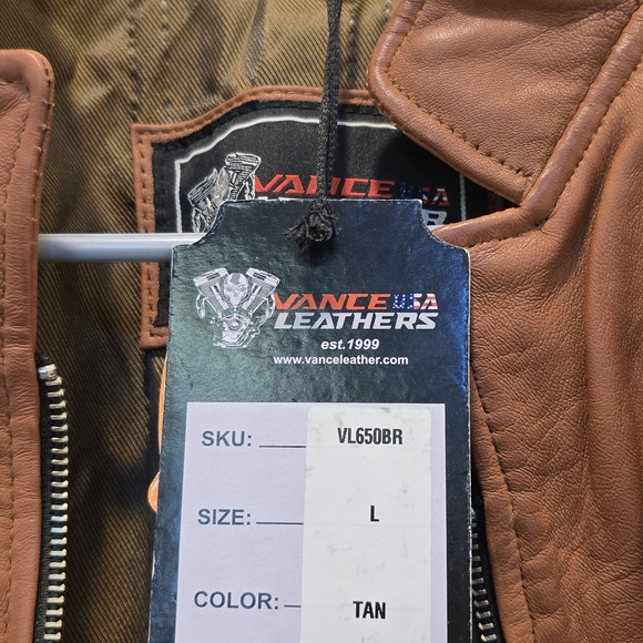 Vance Leather' 'Maya' Ladies Premium Soft Lightweight Fitted Leather Jacket - Picture 7 of 10